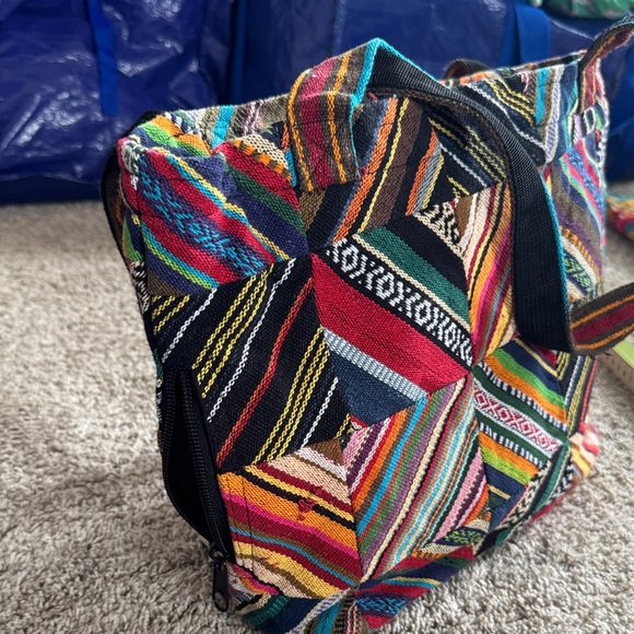 Multicolor Patchwork Tote Bag - Picture 4 of 6